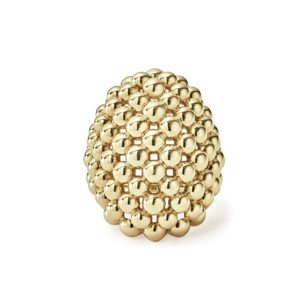 Caviar Gold Dome Ring - Image 4