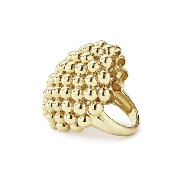 Caviar Gold Dome Ring - Image 3