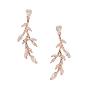 Rose Gold Vine Crystal Earring